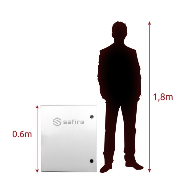 Acheter SAFIRE SF-BOX6050AC8POE-LITIO Armoire en polyester à charge rapide pour lampadaire – Interrupteur différentiel, disjonct