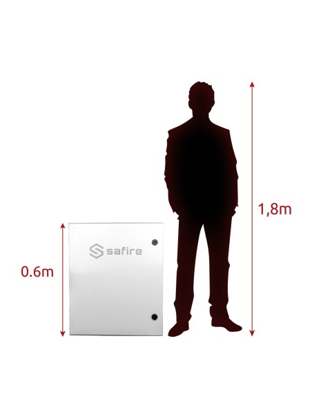 Acheter SAFIRE SF-BOX6050AC8POE-LITIO Armoire en polyester à charge rapide pour lampadaire – Interrupteur différentiel, disjonct