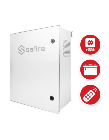 Acheter SAFIRE SF-BOX6050AC8POE-UPS Armoire Safire en polyester SMC - Dimensions extérieures 50x40x20 cm - Switch 8 ports PoE