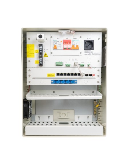 Acheter SAFIRE SF-BOX6050AC8POE-UPS Armoire Safire en polyester SMC - Dimensions extérieures 50x40x20 cm - Switch 8 ports PoE