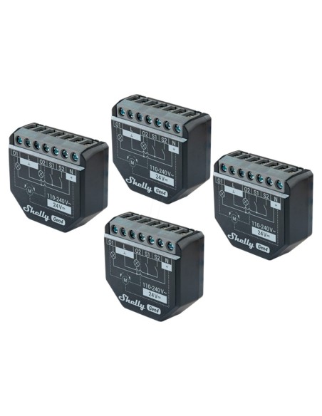 Comprar SHELLY SH-2PM-GEN4-4PC Relé Shelly 2PM Gen4 (Pack 4) - Controlador de Persianas / toldos - Relé de 2 canales independien