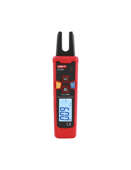 Comprar UNI-TREND UT256 Pinza amperimétrica tipo tenedor - Medición de intensidad en AC y DC hasta 60A - Medición de voltaje en 