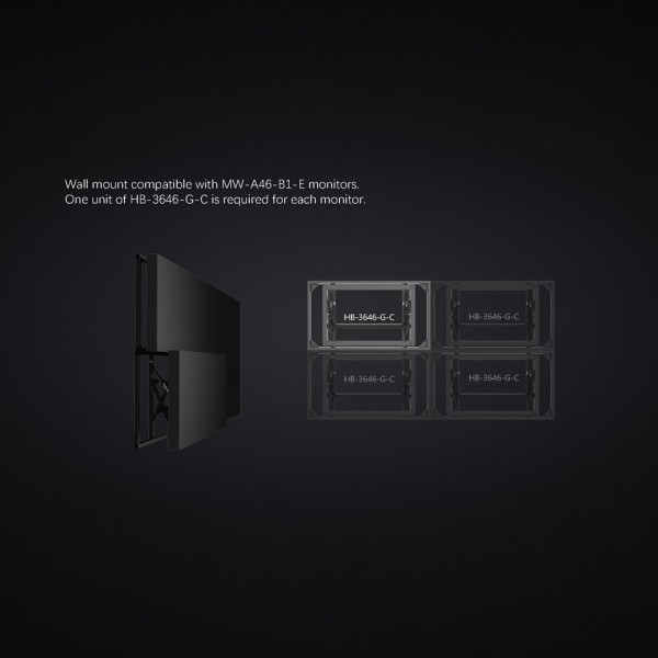 Comprar UNIVIEW UV-HB-3646-G-C Soporte videowall pop-out - Compatible con UV-MW-A46-B1-E - Distancia a la pared 100 mm