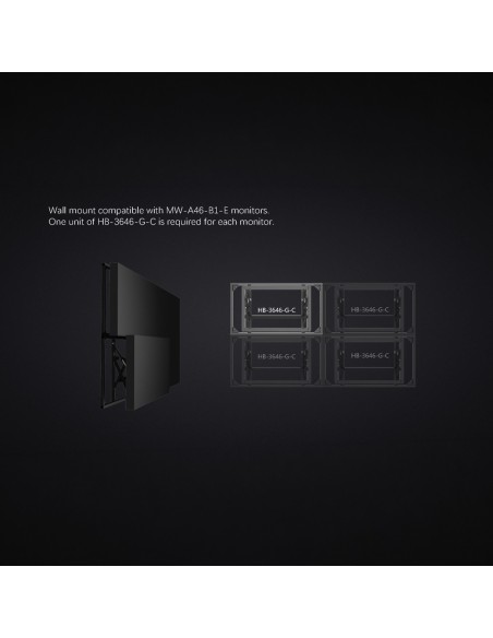 Comprar UNIVIEW UV-HB-3646-G-C Soporte videowall pop-out - Compatible con UV-MW-A46-B1-E - Distancia a la pared 100 mm