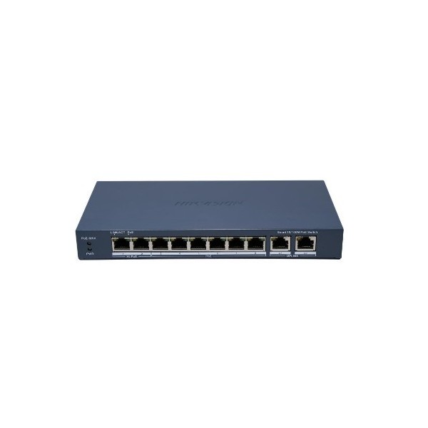 Acheter HIKVISION BASIC DS-3E1310HP-EI HIKBASIC. Switch PoE 8 ports Fast 100 Mb HiPoE (max 110 W) + 2 uplinks Gigabit cuivre