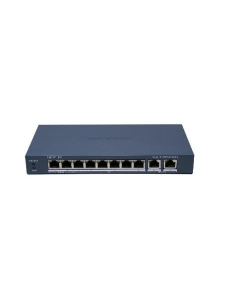 Comprare HIKVISION BASIC DS-3E1310HP-EI HIKBASIC. Switch PoE Fast a 8 porte 100Mb HiPoE (Max 110W) + 2 uplink Gigabit in rame