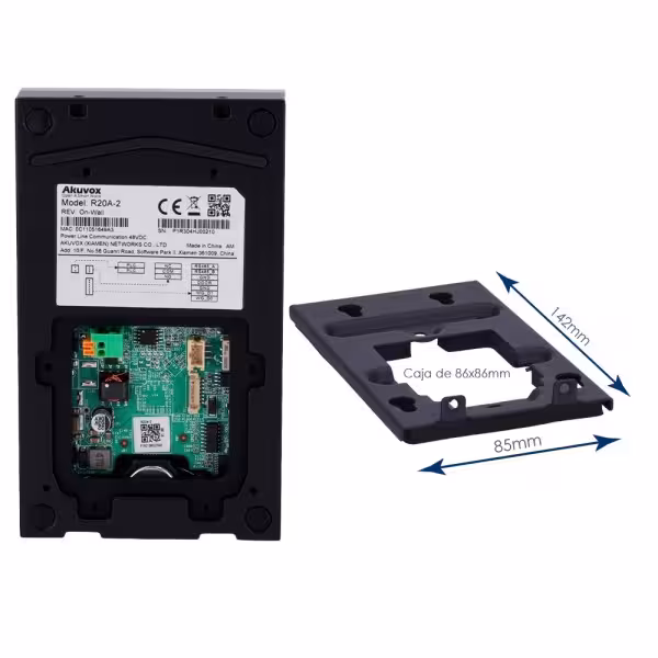 Comprar AKUVOX AK-KIT203 Kit de videoportero Linux - 2 hilos &amp; WiFi | Placa y monitor IPS - Audio bidireccional Crystal Clea