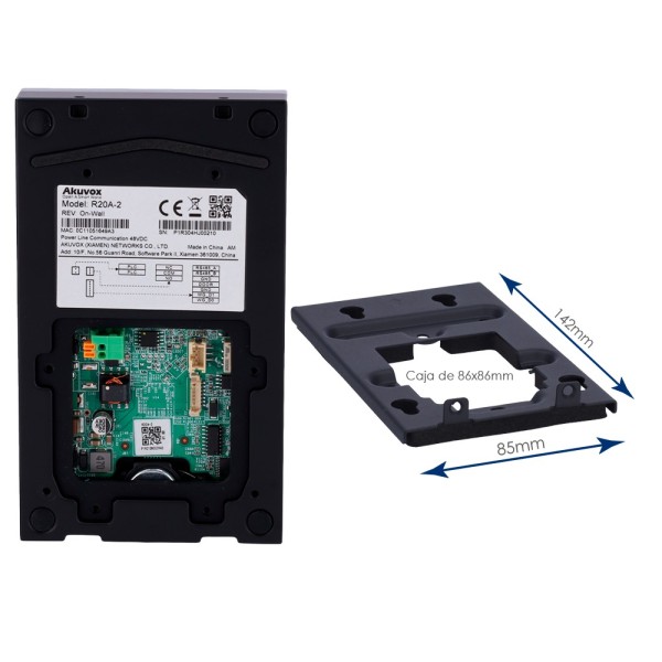Acquista AKUVOX AK-KIT203 Kit videocitofono Linux - 2 fili & WiFi | Placca e monitor IPS - Audio bidirezionale Crystal Clea
