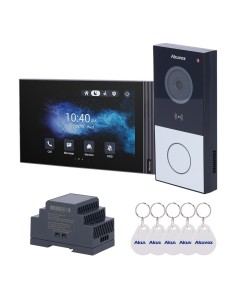 Acheter AKUVOX AK-KIT204 Kit de visiophone Linux - 2 fils & Wi‑Fi | Platine et moniteur IPS - Audio bidirectionnel Crystal Clea