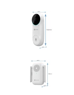 Comprar EZVIZ EZ-DB2C-KIT Videotimbre WiFi IP Ezviz - Cámara 2Mpx / Visión 160º - Audio / Timbre interior incluido - Detección P 2