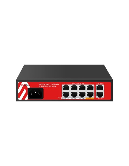 Comprare SAFIRE SF-SW8FE2GE-2BT-120W Switch Safire Hi-PoE - 8 porte FE PoE + 2 Uplink RJ45 - Ibrido 8x10/100Mbps + 2x10/100/10