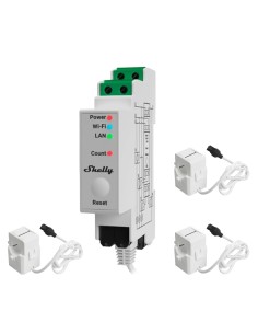Acheter SHELLY SH-PRO-3EM-120A-V2 Shelly Pro 3EM 120A - Mesure à 3 canaux / 3 pinces 120 A incluses - Surveillance de 4 cu