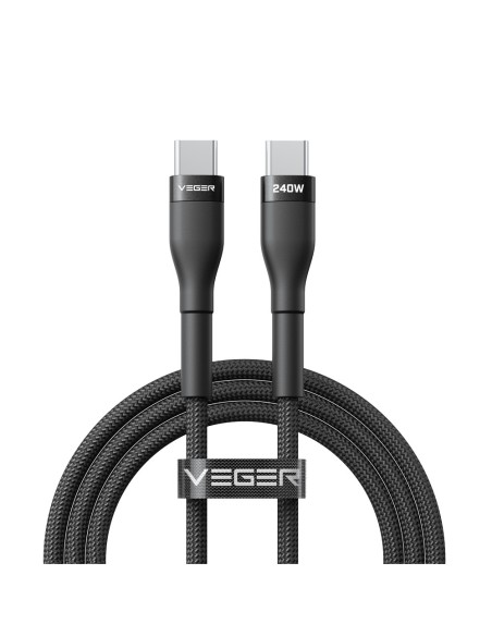 Comprar VEGER VG-CC03 Veger - Cable USB 2.0 para cualquier dispositivo - USB-C a USB-C - Cubierta de metal, Nylon trenzado  - Ca