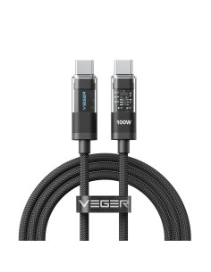 Acheter VEGER VG-CC16 Veger - Câble USB 2.0 pour tout appareil - USB-C vers USB-C - Coque métallique avec LED, tresse en nylon