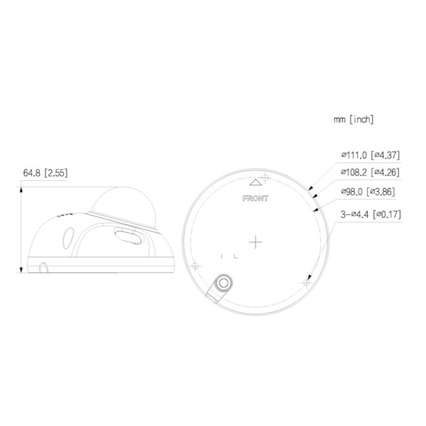 Comprar DAHUA IPC-HDBW3649F-AS-IL-0280B Domo IP H265 6M WDR Iluminación Dual LED30m/IR30m 2.8mm IK10 IP67 PoE MIC AUDIO E/S AI