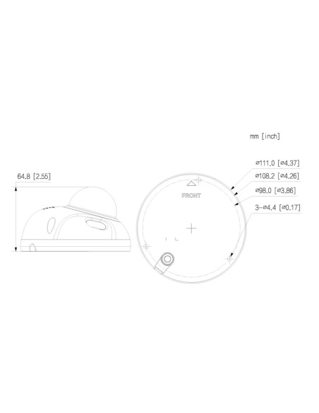 Acheter DAHUA IPC-HDBW3649F-AS-IL-0280B Dôme IP H265 6M WDR Éclairage double LED 30 m / IR 30 m 2.8mm IK10 IP67 PoE MIC AUDIO E/