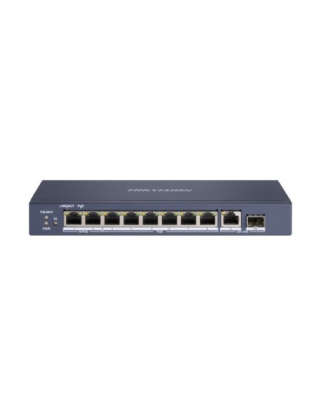 Comprar HIKVISION BASIC DS-3E0510HP-E HIKBASIC. Switch PoE de 9 puertos de cobre 10/100/1000 (2 puertos Hi-PoE + 8 PoE+) + 1 cob