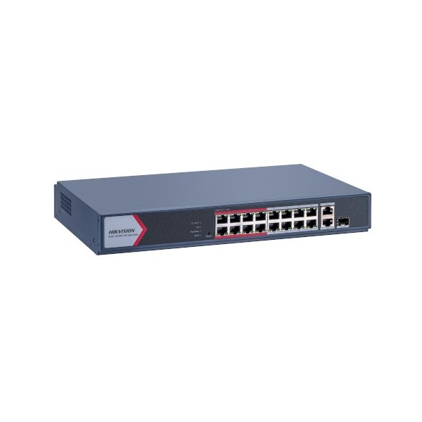Acheter HIKVISION BASIC DS-3E1318P-EI-M HIKBASIC. Switch Smart PoE 16 ports 10/100 Mbps + 1 port combo SFP 1000 Mbps + 1 pu
