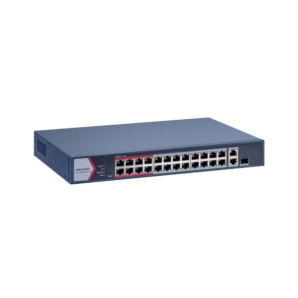 Acquistare HIKVISION BASIC DS-3E1326P-EI-M HIKBASIC. Switch Smart PoE a 24 porte 10/100Mbps + 1 porta combo SFP 1000Mbps + 1 po
