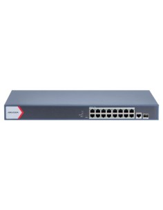 Acheter HIKVISION BASIC DS-3E1518P-EI HIKBASIC. Commutateur PoE 16 ports 10/100/1000 (PoE+ at/af 30W étendu 300 m) + 1 RJ45 up