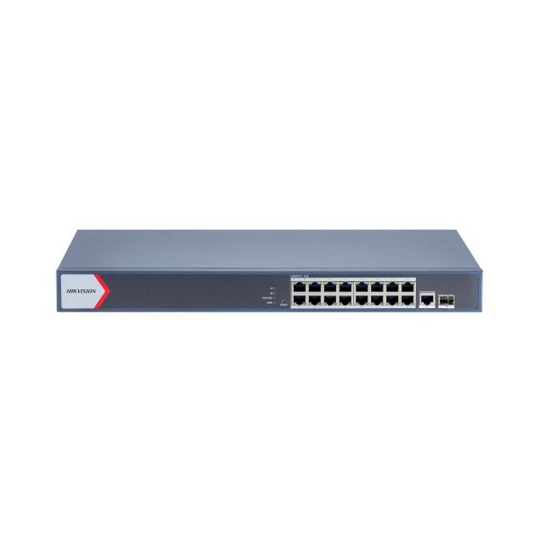 Acquistare HIKVISION BASIC DS-3E1518P-EI HIKBASIC. Switch PoE a 16 porte 10/100/1000 (PoE+ at/af 30W esteso 300 m) + 1 RJ45 up