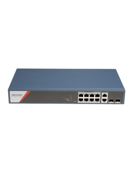 Comprar HIKVISION BASIC DS-3E1512HP-SI-8P2T2 HIKBASIC. Switch PoE gestionable de 8 puertos de cobre 10/100/1000 (4 puertos Hi-Po