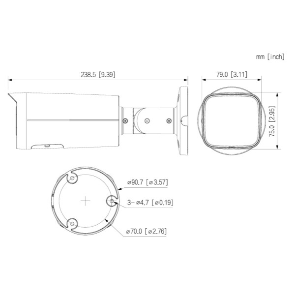 Comprar DAHUA IPC-HFW5459T-ASE-IL-0280B Tubular IP 4M H265 FULL COLOR WDR140dB Iluminación Dual LED60m/IR80m 2.8mm IP67 IK10 ePo