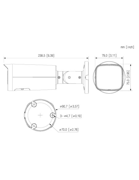 Comprar DAHUA IPC-HFW5459T-ASE-IL-0280B Tubular IP 4M H265 FULL COLOR WDR140dB Iluminación Dual LED60m/IR80m 2.8mm IP67 IK10 ePo