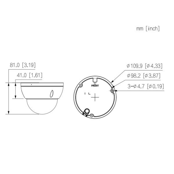 Comprar DAHUA IPC-HDBW2849E-S-IL-0280B Domo IP H265 8M WDR Iluminación Dual LED30m/IR30m 2.8mm IK10 IP67 PoE SD AI