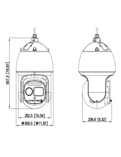 Acheter DAHUA TPC-SD8441B-B25Z56-DC-S22-V3 Dôme PTZ hybride IP thermique 400x300 25 mm + visible 4 M 56X IP66 IR 150 m AUDIO E/S 2
