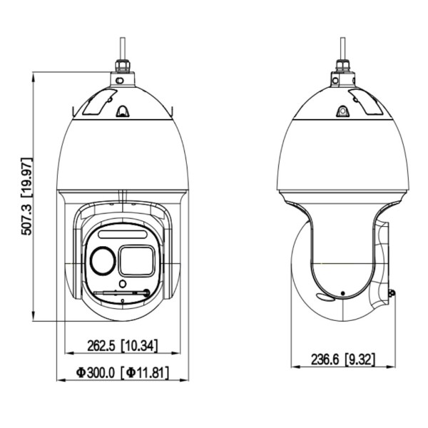 Acheter DAHUA TPC-SD8441B-B25Z56-DC-S22-V3 Dôme PTZ hybride IP thermique 400x300 25 mm + visible 4 M 56X IP66 IR 150 m AUDIO E/S