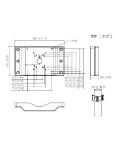 Comprar DAHUA PFA153-SG Adaptador a poste para Speed Domo, PTZ y cajas de vigilancia exterior. Color gris 2