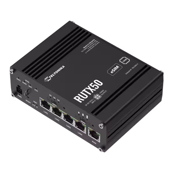 Comprar TELTONIKA TK-RUTX50 Router Industrial 5G Sub-6 GHz SA/NSA Wi-Fi 5  - Dual-Band Wave 2 hasta 867 Mbps  - Resiliencia co