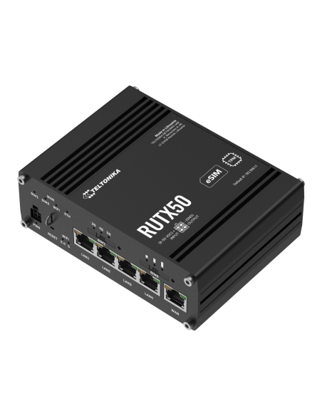 Comprar TELTONIKA TK-RUTX50 Router Industrial 5G Sub-6 GHz SA/NSA Wi-Fi 5  - Dual-Band Wave 2 hasta 867 Mbps  - Resiliencia co