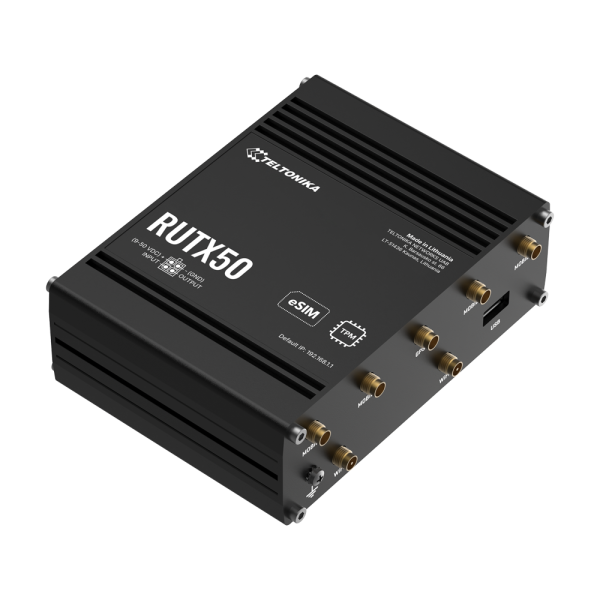 Kaufen TELTONIKA TK-RUTX50 Industrie-Router 5G Sub-6 GHz SA/NSA Wi-Fi 5  
- Dual-Band Wave 2 bis zu 867 Mbit/s  
- Resilienz co