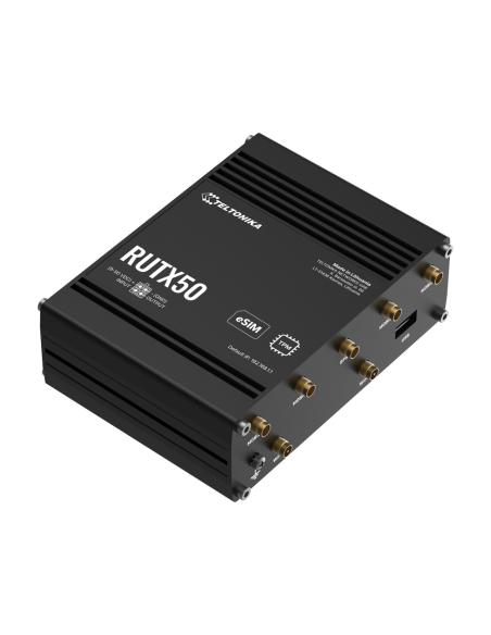 Acquistare TELTONIKA TK-RUTX50 Router Industriale 5G Sub-6 GHz SA/NSA Wi-Fi 5  
- Dual-Band Wave 2 fino a 867 Mbps  
- Resilienz