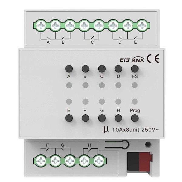 Acheter AKUBELA AK-KXAC-B1R8A10 Relais intelligent à 8 lignes - KNX - Charge maximale 10 A par ligne - Puissance maximale 2300 W