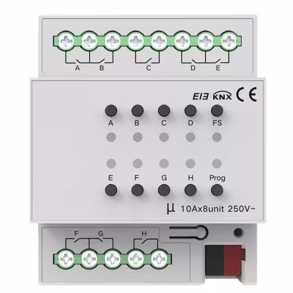 Acquistare AKUBELA AK-KXAC-B1R8A10 Relè intelligente a 8 linee - KNX - Carico massimo 10 A per linea - Potenza massima 2300 W pe
