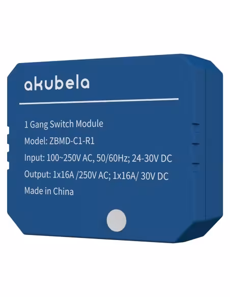 Comprar AKUVOX AK-ZBMD-C1-R1 Relé inteligente de 1 línea - ZigBee 3.0 - Carga máxima 16 A - Alimentación 100-250 AC / 24-30 DC -