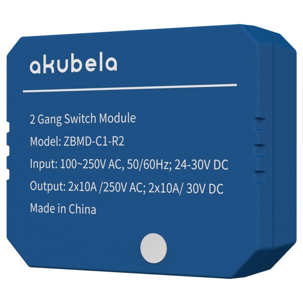 Comprar AKUVOX AK-ZBMD-C1-R2 Relé inteligente de 2 líneas - ZigBee 3.0 - Carga máxima 10 A por línea - Alimentación 100-250 AC /
