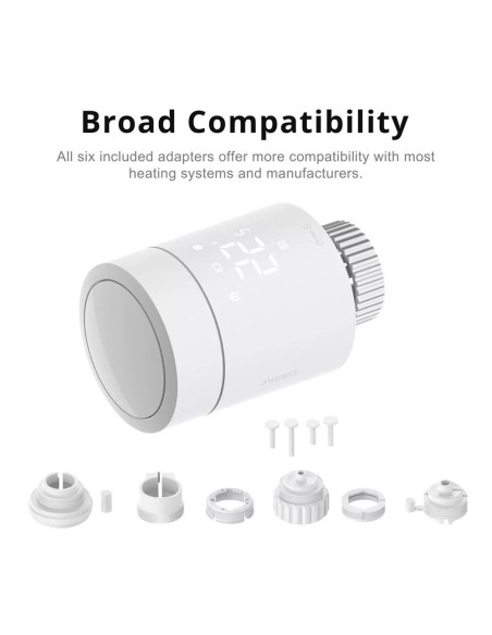 Acheter AQARA AQ-WT-A03D Thermostat de radiateur Aqara W600 - Écran LED intégré / commande rotative physique - Tête thermostatiq
