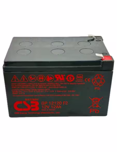 Comprar OEM BATT-1212-CSB Batería CSB recargable - Tecnología Plomo-Ácido AGM - Tensión 12V - Capacidad 7.2Ah - Para respaldo o 