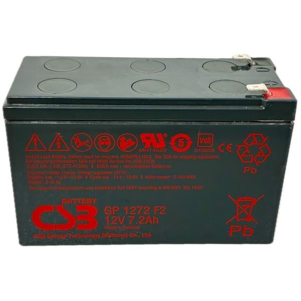 Comprar OEM BATT-1272-CSB Batería CSB recargable - Tecnología Plomo-Ácido AGM - Tensión 12V - Capacidad 17Ah - Para respaldo o u