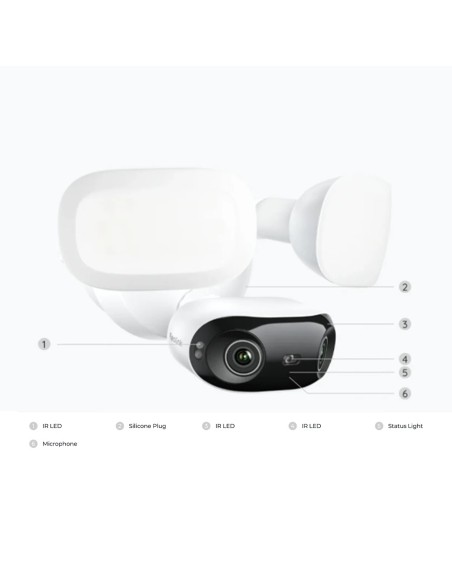 Comprar REOLINK RL-F751W Reolink Camara Dual WiFi Floodlight F751W IA - 8MP (5120x1440) | Visión 180º Doble lente - Focos de Ilu