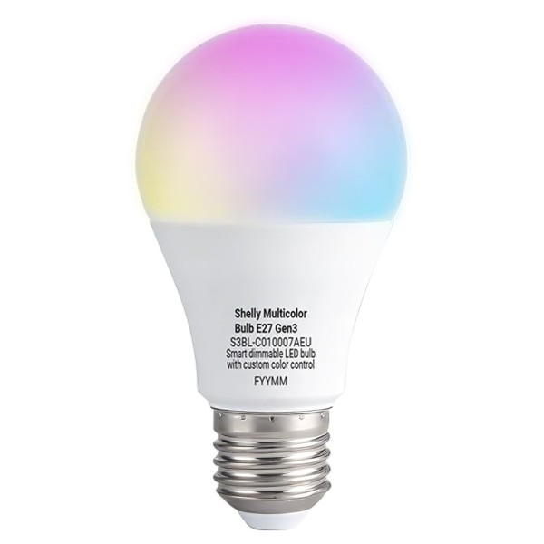 Acheter SHELLY SH-RGB-BULB-E27-GEN3 Ampoule multicolore Shelly E27 Gen3 - Palette de 16 millions de couleurs configurables - Rég