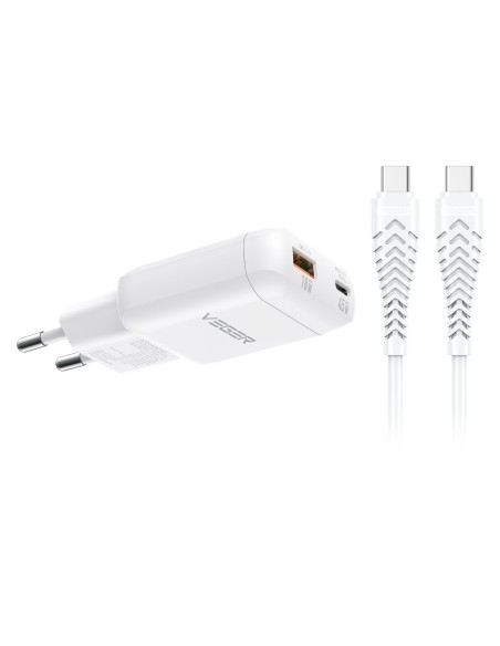 Comprar VEGER VG-TR121-KIT-45W1A1C VEGER - Cargador de pared - Carga rápida 45W |  Con tecnología GaN - Salidas USB-C, USB-A - C