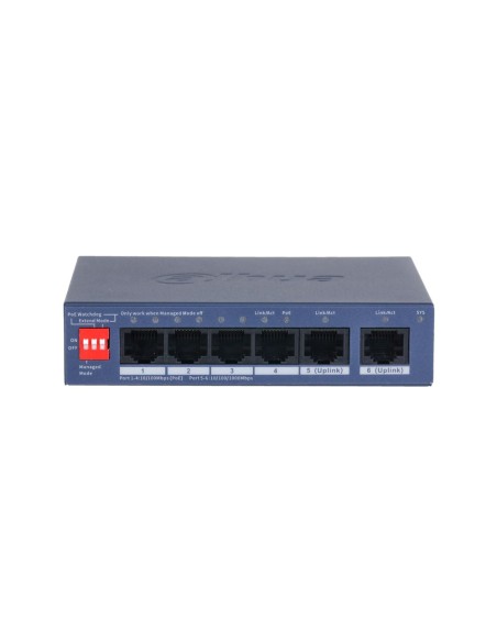 Comprar DAHUA DAHUA-5186 Switch PoE Dahua gestionable en la nube de 6 puertos para sobremesa
