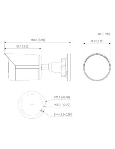 Acheter DAHUA IPC-HFW2249S-S-IL-0280B-S2 Caméra tube IP 2 Mpx H.265 WDR éclairage double LED 30 m / IR 30 m 2.8mm IP67 PoE micro 2