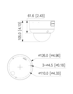 Acheter DAHUA IPC-HDBW3849R1-ZAS-PV-S5 Dôme IP TiOC 3.0 H265 8M WDR Éclairage double LED40m/IR50m 2.7-13.5VFM IP67 IK10 PoE MIC 2