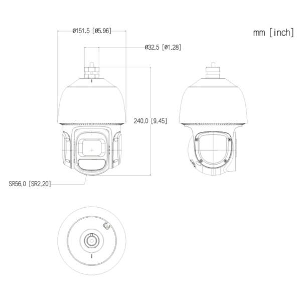 Comprar DAHUA SD3D416NB-GNY Cámara PTZ IP 4M H265 WDR Starlight IR80m 16x IP66 PoE AUDIO MIC E/S AI